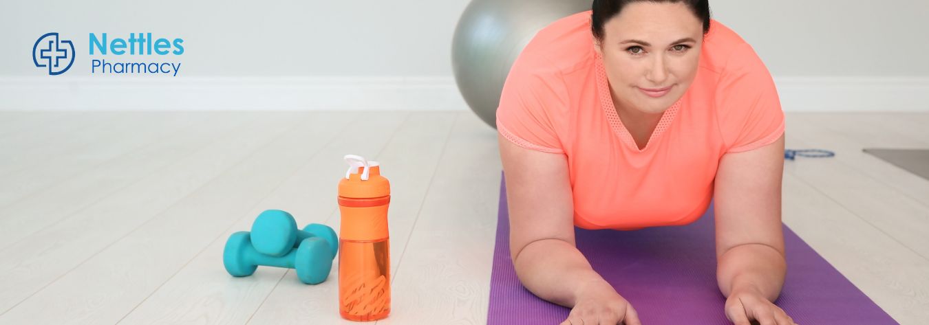 Woman exercising to support weight loss