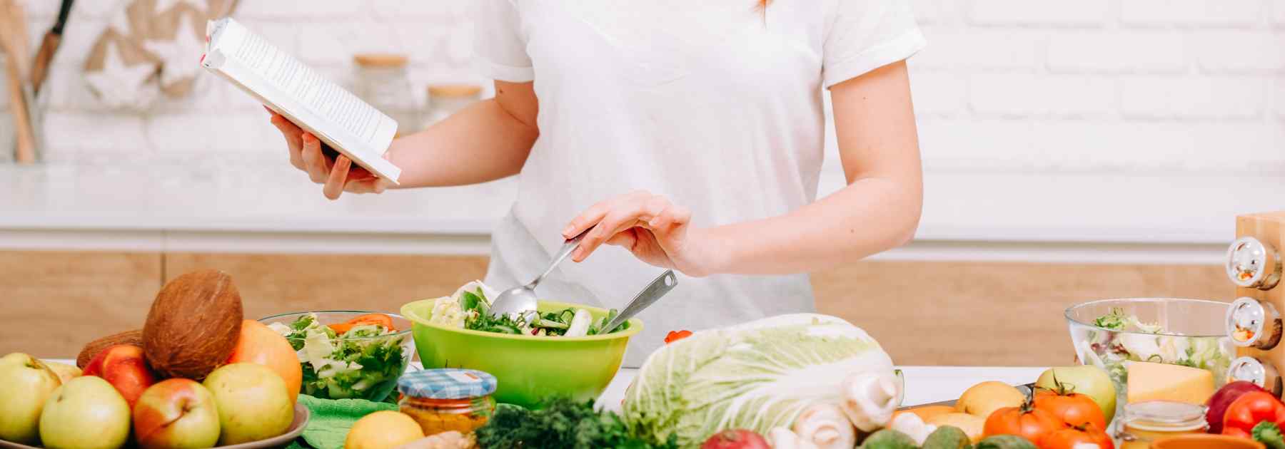 Cooking healthy food for weight loss.